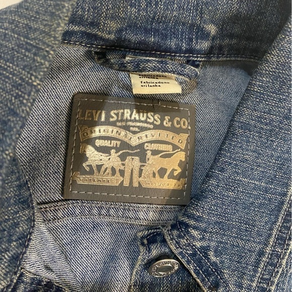 Levi’s women  denim coastal cowgirl  western tracker vest size S - Picture 3 of 11